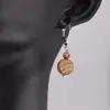 Cercei cu agatatoare Jasp peisaj mat, sfere 10mm si 4mm, imagine 2