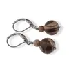 Cercei cu agatatoare Jasp zebra, sfere 10mm si 4mm