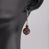 Cercei cu agatatoare Obsidian mahon, sfere 10mm si 4mm, imagine 2