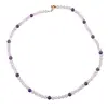 Colier Ametrin sfere 5mm si Ametist sfere 6mm, imagine 2