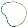 Colier Apatit patratele si Peridot discuri, 4mm, imagine 2