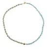 Colier Apatit si Peridot discuri 4mm si sfere 3mm, imagine 2