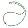 Colier Apatit si Peridot discuri 4mm si sfere 3mm