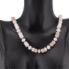 Colier Opal roz discuri 8mm si Piatra lunii discuri fatetate 8mm, imagine 3