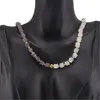 Colier Piatra lunii gri discuri 7mm si sfere 3mm, imagine 3