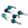 Pandantiv Agat albastru, sfere 10mm si 4mm