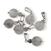 Pandantiv Cuart gri, sfere 10mm si 4mm