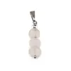 Pandantiv Cuart roz discuri fatetate, 7-8mm, imagine 2