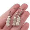 Set cercei cu agatatoare si pandantiv Acvamarin discuri fatetate, 7-8mm, imagine 4