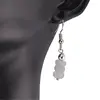 Set cercei cu agatatoare si pandantiv Calcedonie discuri fatetate, 6-7mm, imagine 2