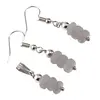 Set cercei cu agatatoare si pandantiv Calcedonie discuri fatetate, 6-7mm