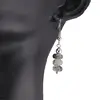 Set cercei cu agatatoare si pandantiv Cuart turmalinat discuri fatetate, 7-9mm, imagine 2