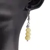 Set cercei cu agatatoare si pandantiv Jad Olive discuri fatetate, 6-7mm, imagine 2