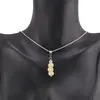 Set cercei cu agatatoare si pandantiv Jad Olive discuri fatetate, 6-7mm, imagine 3