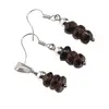 Set cercei cu agatatoare si pandantiv Obsidian mahon discuri fatetate, 6-7mm