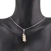 Set cercei cu agatatoare si pandantiv Opal dendritic discuri fatetate, 6-7mm, imagine 3