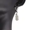 Set cercei cu agatatoare si pandantiv Piatra Lunii gri discuri fatetate, 6-7mm, imagine 2