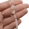 Set Colier si Bratara Piatra lunii sfere 4mm, cuburi si banuti fatetati 7mm, imagine 4