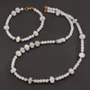 Set Colier si Bratara Piatra lunii sfere 4mm si discuri fatetate 8mm, imagine 2