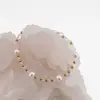 Bratara Cristal de stanca sfere fatetate 2-3mm si Perle de cultura 6mm, imagine 2