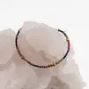Bratara Granat Rhodolit, Spinel, Serafinit sfere fatetate 2mm si Hematit auriu sfere fatetate 4mm, imagine 2