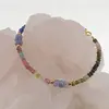 Bratara Lapis Lazuli, Turmalina multicolora discuri fatetate 3mm si Tanzanit discuri fatetate 5mm, imagine 2