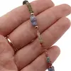 Bratara Lapis Lazuli, Turmalina multicolora discuri fatetate 3mm si Tanzanit discuri fatetate 5mm, imagine 3