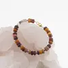 Bratara Mookait, Piatra lunii discuri fatetate 6mm si Ametist sfere fatetate 2mm, imagine 2