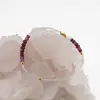 Bratara Rubin discuri fatetate 4-5mm si Acvamarin 2mm, imagine 2