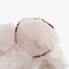 Bratara Rubin, Labradorit sfere fatetate 3-4mm si Cristal de stanca sfere fatetate 2-3mm, imagine 2