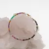 Bratara Turmalina multicolora sfere fatetate 3mm, Onix verde si Rubin sfere fatetate 2-3mm, imagine 2