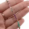 Bratara Turmalina multicolora sfere fatetate 3mm, Onix verde si Rubin sfere fatetate 2-3mm, imagine 3