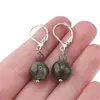 Cercei cu agatatoare Agat Indian, sfere 10mm si 4mm, imagine 3