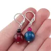 Cercei cu agatatoare Mix Agate, sfere 10mm si 4mm, imagine 3