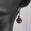Cercei cu agatatoare Ochi de tigru iron, sfere 10mm si 4mm, imagine 2