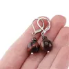 Cercei cu agatatoare Ochi de tigru iron, sfere 10mm si 4mm, imagine 3