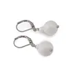 Cercei cu agatatoare Onix alb si Coral, sfere 10mm si 4mm