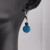 Cercei cu agatatoare Roca vulcanica multicolora, sfere 10mm si 4mm, imagine 2