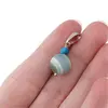 Pandantiv Agat albastru dantelat mat, sfere 10mm si 4mm, imagine 5