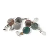 Pandantiv Agat Indian mat, sfere 10mm si 4mm, imagine 2