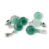 Pandantiv Agat verde dantelat, sfere 10mm si 4mm, imagine 2