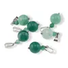 Pandantiv Agat verde dantelat, sfere 10mm si 4mm