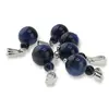 Pandantiv Ochi de tigru albastru, sfere 10mm si 4mm, imagine 2