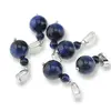 Pandantiv Ochi de tigru albastru, sfere 10mm si 4mm