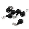 Pandantiv Onix negru mat, sfere 10mm si 4mm