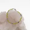 Bratara Peridot oval neregulat si Turmalina multicolora cuburi fatetate, 2-7mm, imagine 2