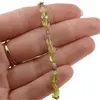 Bratara Peridot oval neregulat si Turmalina multicolora cuburi fatetate, 2-7mm, imagine 3