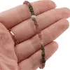 Bratara Turmalina multicolora discuri cu element argintiu, 3mm, imagine 3