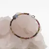 Bratara Turmalina multicolora discuri si Labradorit discuri fatetate, 3-8mm, imagine 2