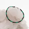 Bratara Turmalina neagra si Onix verde sfere fatetate, 3-4mm, imagine 2